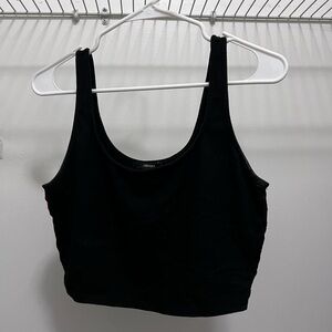 Black crop top - colorful side